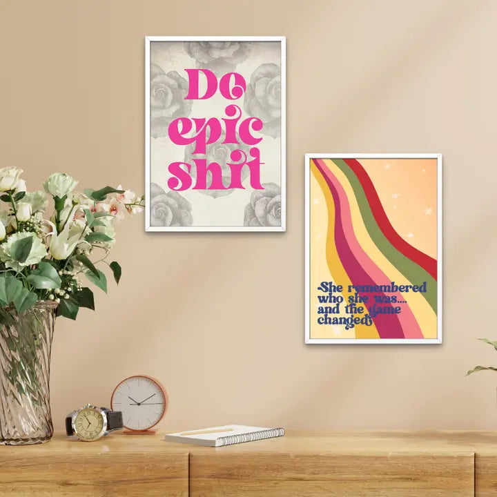 Do Epic Shit Retro Print Pink - A4