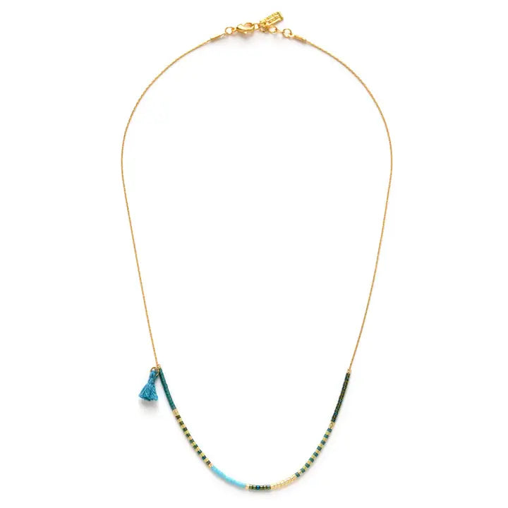 Seashore and Succulents Japanese Seed Necklace